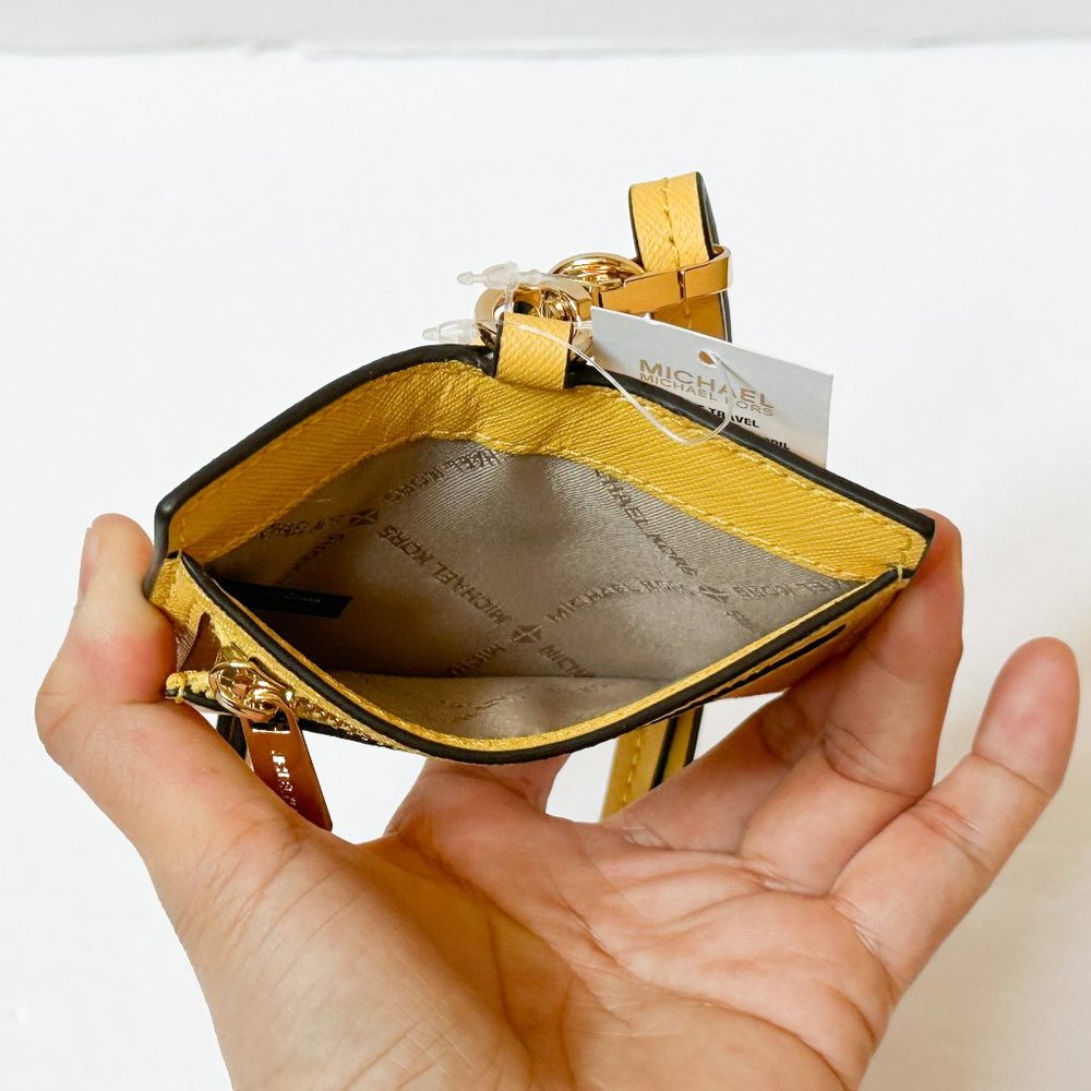 Michael Kors Jet Set Travel East West ID Credit Card Case Wallet Lanyard - Picture 9 of 9